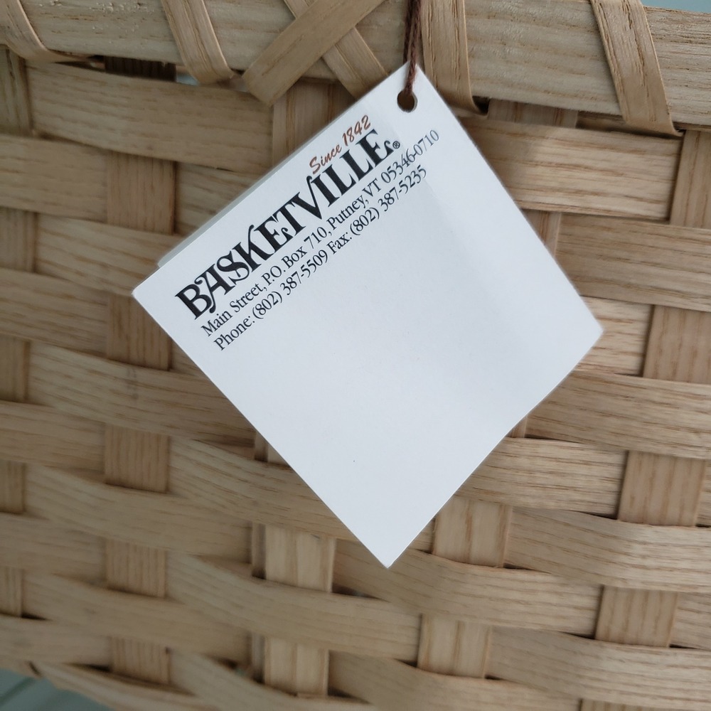 Vintage Basketville 23" Large Stairs Basket Natural Woven Ash Wood Stair Rustic - Picture 4 of 12